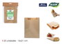Algon Bolsas Kraft para Alimentos Reutilizables, 20 Unidades, Medidas 16x21 cm (24 Unidades)