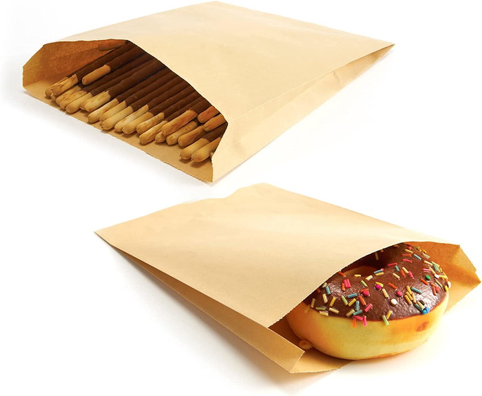 Algon Bolsas Kraft para Alimentos Reutilizables, 20 Unidades, Medidas 16x21 cm (24 Unidades)