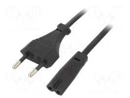 GEMBIRD Cable de alimentación PC-184-VDE con enchufe tipo C y conector C7, 1.8m, Negro