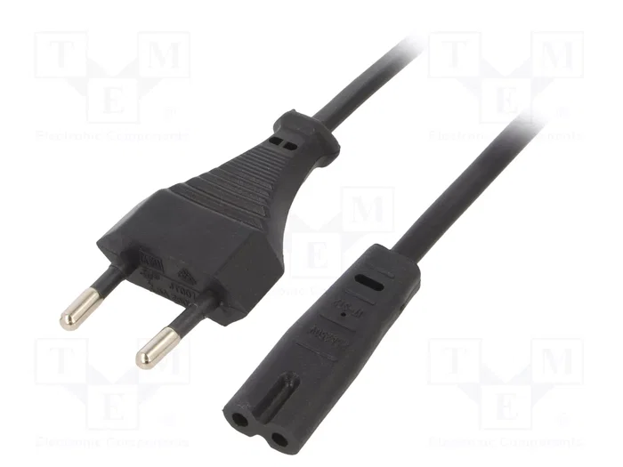 GEMBIRD Cable de alimentación PC-184-VDE con enchufe tipo C y conector C7, 1.8m, Negro GEMBIRD Cable de alimentación PC-184-VDE con enchufe tipo C y conector C7, 1.8m, Negro