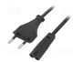GEMBIRD Cable de alimentación PC-184-VDE con enchufe tipo C y conector C7, 1.8m, Negro