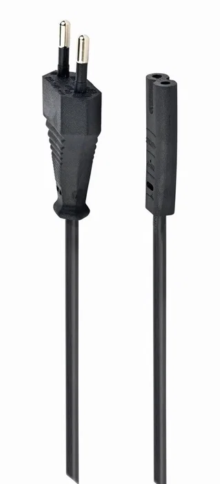 GEMBIRD Cable de alimentación PC-184-VDE con enchufe tipo C y conector C7, 1.8m, Negro