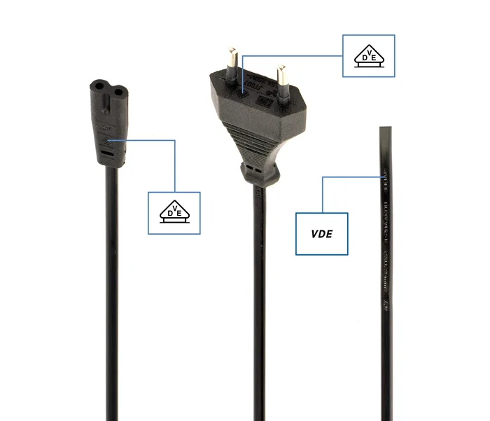 GEMBIRD Cable de alimentación Euro 8 C8 de 2m PC-184-VDE