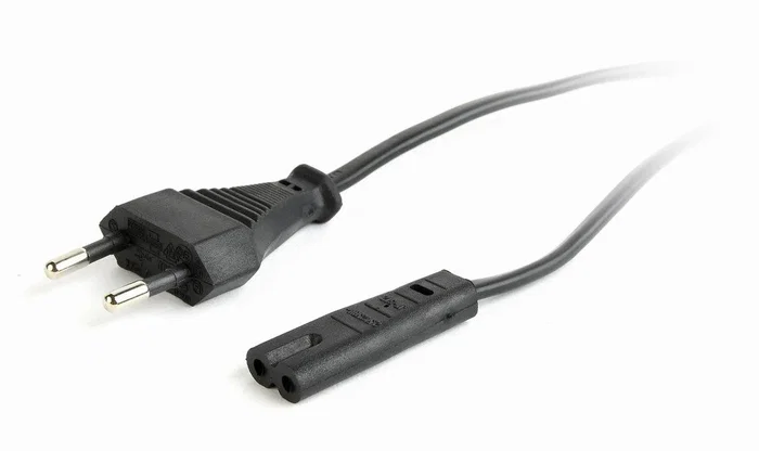 GEMBIRD Cable de alimentación PC-184-VDE con enchufe tipo C y conector C7, 1.8m, Negro