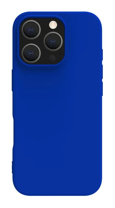 Celly CROMO1079BL Funda para iPhone 16 Pro, Azul, Resistente a Golpes y Rayones, Microfibra y TPU