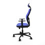 PIQUERAS Y CRESPO Silla de oficina Jorquera con mecanismo Sincro/Traslack, Azul claro y Azul, con soporte lumbar y cabecero fijo