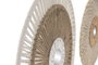 DKD Home Decor Set de 5 Decoraciones de Pared de Algodón y Metal