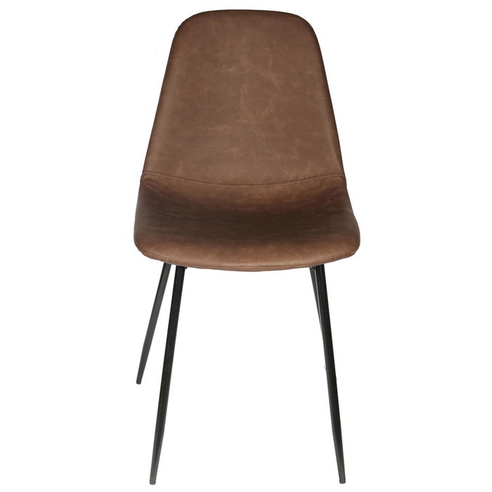 Home Deco Factory Silla Marrón Colección Industriel Diseño Industrial Elegante y Cómoda