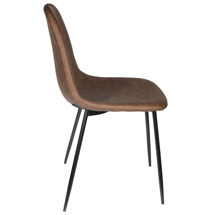Home Deco Factory Silla Marrón Colección Industriel Diseño Industrial Elegante y Cómoda