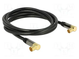 DeLOCK 88865 Cable coaxial RG-6/U de 2 m con conectores IEC angulados