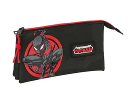 Safta Estuche portatodo triple Miles Morales Spiderman Marvel