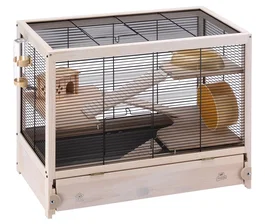 Ferplast Hamsterville Jaula para hámster en madera negra