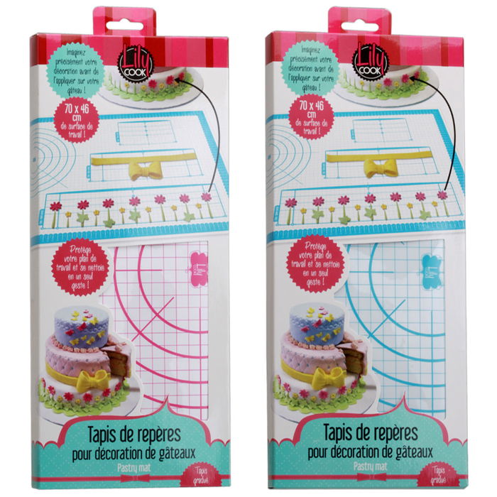 Lily Cook Tapete Deco Fondant 70x46 cm Colores Surtidos Plástico