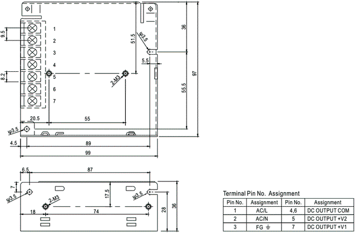 MEAN WELL RD-50A Alimentador de Impulso 54W MEAN WELL RD-50A Alimentador de Impulso 54W