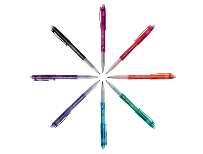 Boligrafo Paper Mate Erasable Gel Colores Surtidos Con Goma De Borrar 12 unidades