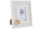 DKD Home Decor Marco Foto 21.5x1.8x26.5 cm Blanco y Beige Madera y Cristal Colección Boho Glam (4 Unidades)