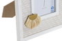 DKD Home Decor Marco de Fotos Madera y Cristal Boho Glam Blanco y Beige