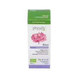 PHYSALIS Esencia Rosa Damascena Bio - Aceite Esencial de Rosa de Bulgaria - 10 ml