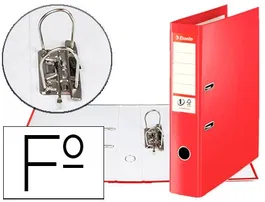 Esselte Archivador de Palanca n.1 Polipropileno Folio Lomo 75 mm Rojo