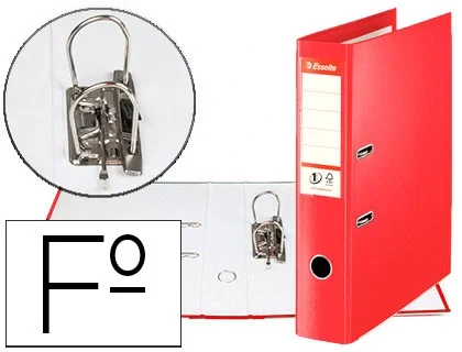 Esselte Archivador de Palanca n.1 Polipropileno Folio Lomo 75 mm Rojo Esselte Archivador de Palanca n.1 Polipropileno Folio Lomo 75 mm Rojo