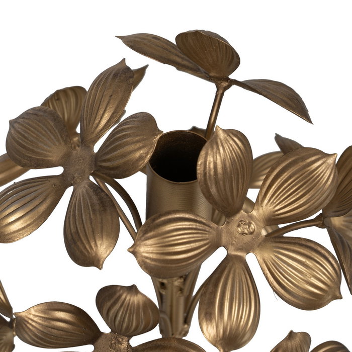 Portavelas Oro Metal Decoración 15 X 15 X 30 cm (Set de 2)