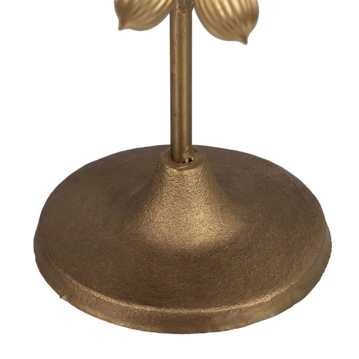 Ixia Portavelas Oro Metal de Decoración 15 x 15 x 30 cm