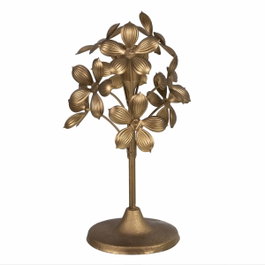 Ixia Portavelas Oro Metal de Decoración 15 x 15 x 30 cm