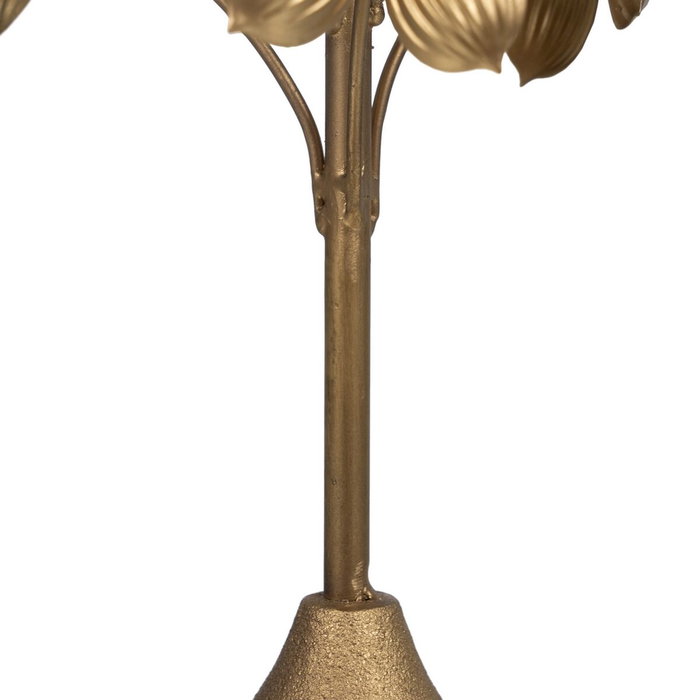 Ixia Portavelas Oro Metal de Decoración 15 x 15 x 30 cm