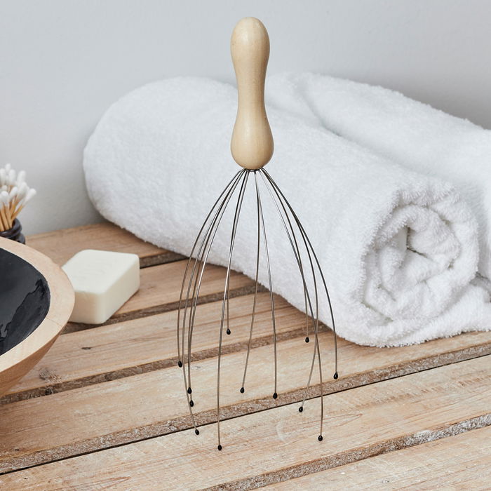 Cosmetic Club Masajeador De Cabeza De Madera Metal Cosmetic Club Masajeador De Cabeza De Madera Metal