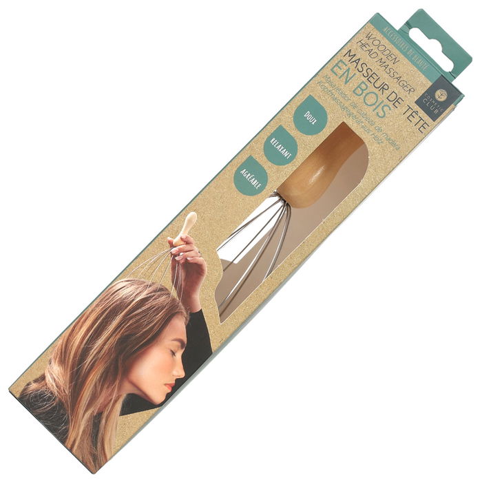 Cosmetic Club Masajeador De Cabeza De Madera Metal Cosmetic Club Masajeador De Cabeza De Madera Metal