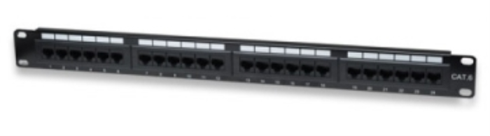 WP WPC-PAN-6U-24 Panel de Parcheo 1U Negro Montaje en Bastidor Conector RJ-45 Soporta Cat6 WP WPC-PAN-6U-24 Panel de Parcheo 1U Negro Montaje en Bastidor Conector RJ-45 Soporta Cat6