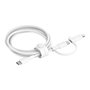 Belkin CAC003hq1.5MWH BOOST CHARGE Pro - Cable USB-C a USB-C/Lightning 2 en 1, 1.5 m, 60 W, Blanco, Carga Rápida para iPhone, iPad, Galaxy, MacBook