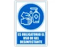 ARCHIVO 2000 Señal Obligatorio el uso de gel desinfectante Azul