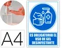 ARCHIVO 2000 Señal Obligatorio el uso de gel desinfectante Azul