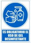 ARCHIVO 2000 Señal Obligatorio el uso de gel desinfectante Azul