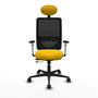 PIQUERAS Y CRESPO Silla de oficina Zulema con mecanismo Sincro/Traslack, Amarillo y Negro