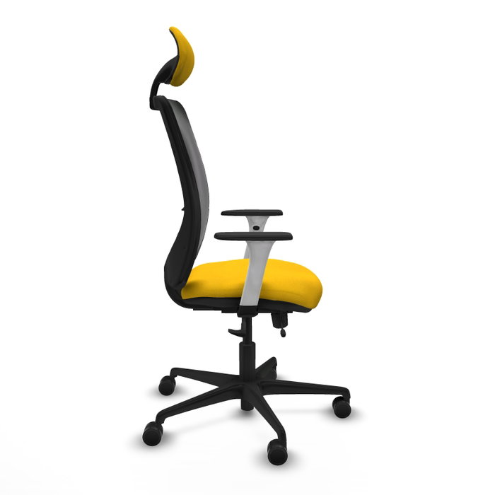 PIQUERAS Y CRESPO Silla de oficina Zulema con mecanismo Sincro/Traslack, Amarillo y Negro PIQUERAS Y CRESPO Silla de oficina Zulema con mecanismo Sincro/Traslack, Amarillo y Negro