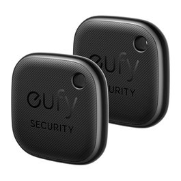 Anker eufy Security SmartTrack Link - 2 Pack Anti-Pérdida Bluetooth Tag Buscador Universal Negro, Resistente al Agua, Compatible con Find My, Batería CR2032 Reemplazable