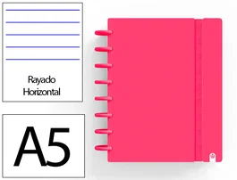 Carchivo Cuaderno Ingeniox Foam A5 80 Hojas Rayado Horizontal Rojo