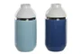 DKD Home Decor Jarrón Gres Esmaltado Kb Malva Surtido de 2 Unidades