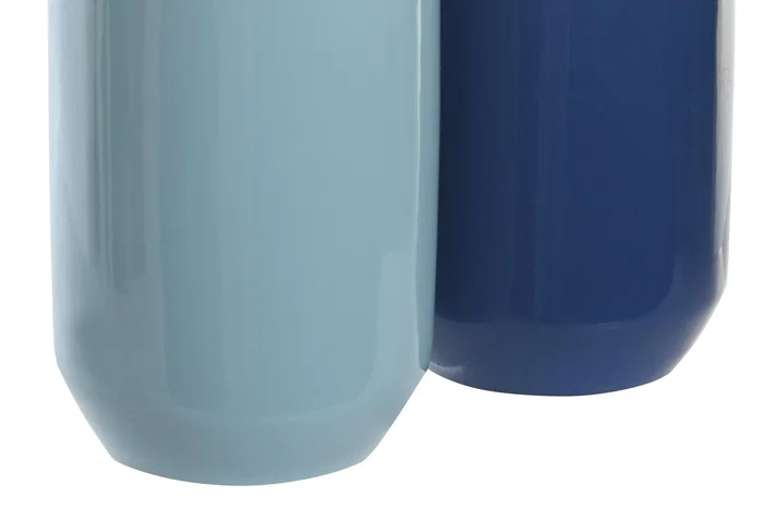 DKD Home Decor Jarrón Gres Esmaltado Kb Malva Surtido de 2 Unidades