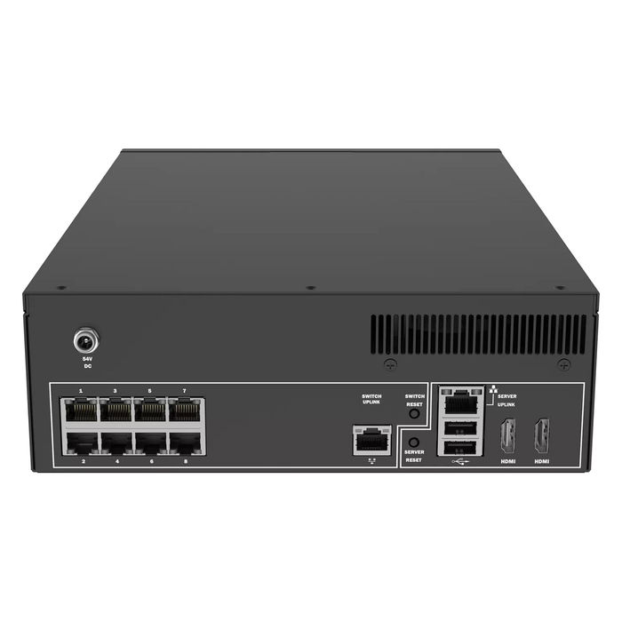 Axis S2208 Mk II NVR de Seguridad, 8 Canales PoE, Resolución 8K (7680x4320), 4 TB de Almacenamiento, 2 Puertos HDMI, Negro