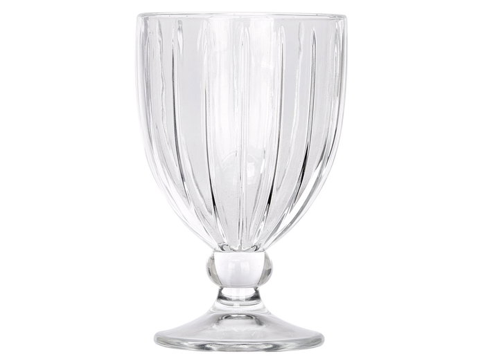 VIVALTO Copa de Vino Rayas 310ml Transparente Vidrio 8.6x13.4x8.6 cm Apto Lavavajillas (Set de 24)