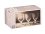 VIVALTO Copa de Vino Rayas 310ml Transparente Vidrio 8.6x13.4x8.6 cm Apto Lavavajillas (Set de 24)