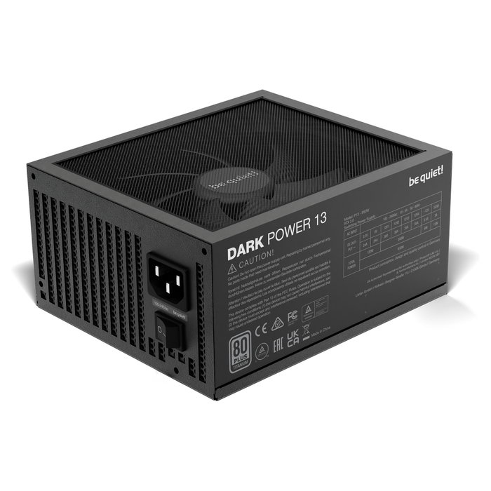 Be Quiet! Dark Power 13 850 W ATX 3.0 80 PLUS Titanium Negro Be Quiet! Dark Power 13 850 W ATX 3.0 80 PLUS Titanium Negro