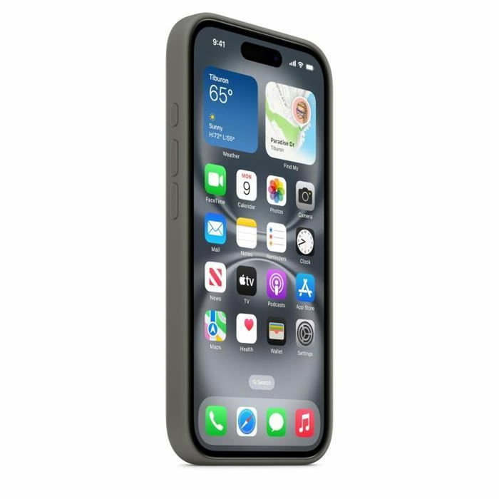 Apple iPhone 16 - Funda de Silicona con MagSafe - Gris Piedra Apple iPhone 16 - Funda de Silicona con MagSafe - Gris Piedra