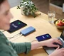 Trust Power Bank Batería Externa Primo 20000 mAh con Carga Rápida USB-C 15W, 3 Puertos (2 USB-A + 1 USB-C), 50% Plásticos Reciclados, Azul