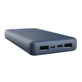 Trust Power Bank Batería Externa Primo 20000 mAh con Carga Rápida USB-C 15W, 3 Puertos (2 USB-A + 1 USB-C), 50% Plásticos Reciclados, Azul
