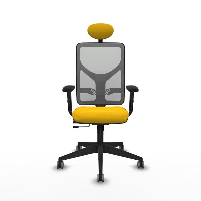 PIQUERAS Y CRESPO Silla de oficina Motilla con mecanismo Sincro/Traslack, Amarillo y Gris PIQUERAS Y CRESPO Silla de oficina Motilla con mecanismo Sincro/Traslack, Amarillo y Gris