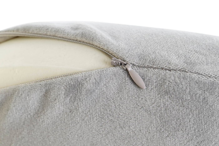 DKD Home Decor Cojín de Viaje con Capucha Gris Claro